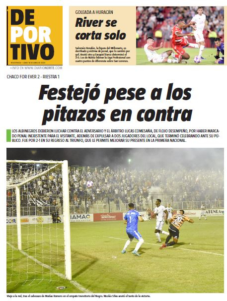 Festejó pese a los pitazos en contra