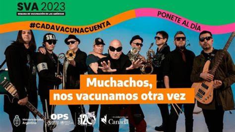 Con una adaptación de "Muchachos", la Argentina quiere ser campeona en inmunización