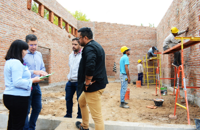 Cuesta y Monzón recorrieron obra en villa Barberán