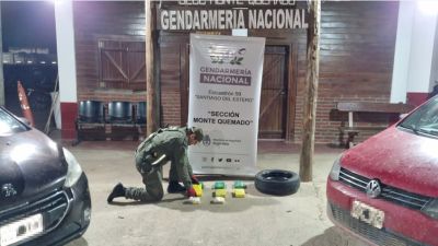 Caen con siete kilos de cocaína cuando viajaban hacia Sáenz Peña