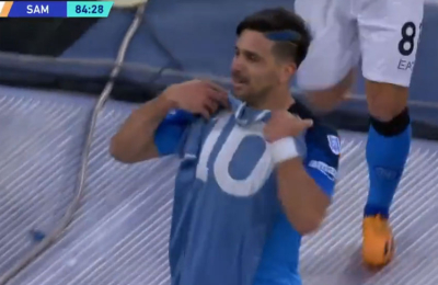Golazo de Gio Simeone con homenaje a Diego