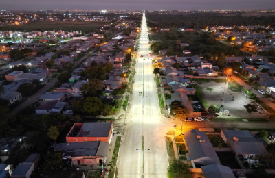En Fontana, Capitanich inauguró la pavimentación de avenida Marconi