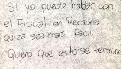 La segunda carta de César Sena: "Quiero que esto se termine"