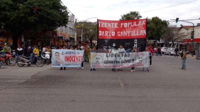 Movimientos sociales se manifestaron en apoyo a Quintín Gómez