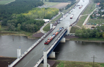 Magdeburgo, el puente de agua navegable más largo del mundo