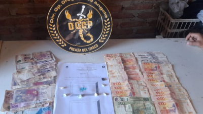 Villa Ángela: secuestro de droga y dinero en dos allanamientos