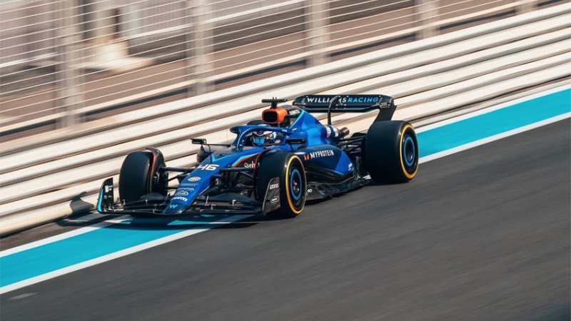 Colapinto probó un Fórmula 1 en Abu Dhabi