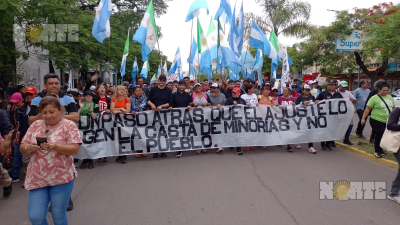 Sin incidentes, culminó la marcha de sindicatos y organizaciones en Resistencia