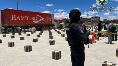 Incautaron 8,7 toneladas de cocaína en Bolivia