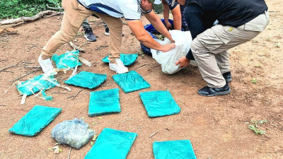 Agentes antinarcóticos decomisaron hojas de coca, marihuana y cocaína