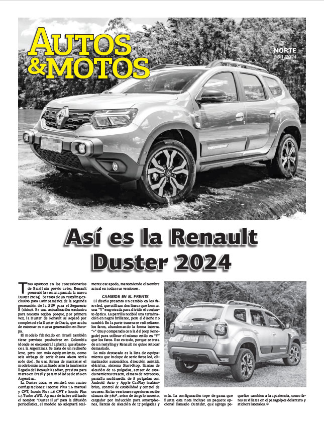 Así es la Renault Duster 2024