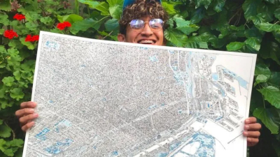 Dibujó un mapa de la Ciudad de Buenos Aires a mano alzada y se hizo viral