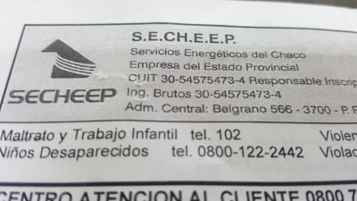 En Du Graty, detuvieron a una mujer denunciada por el cobro de facturas de Secheep