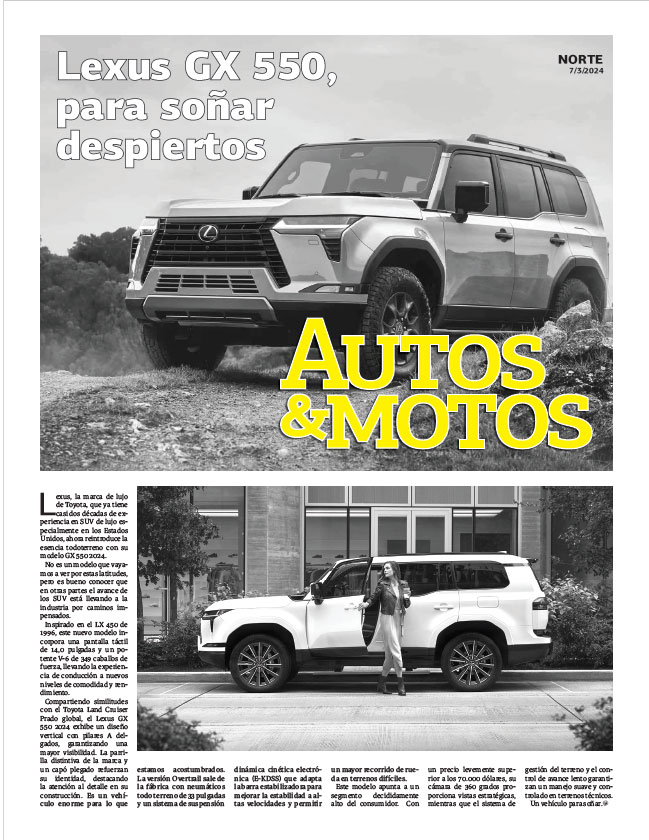 Lexus GX 550, 7/3/2024 para soñar despiertos