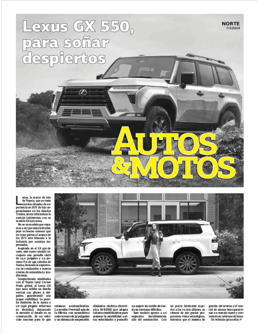 Lexus GX 550, 7/3/2024 para soñar despiertos