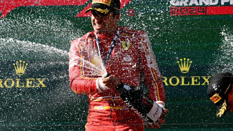 Fórmula 1: Sainz lideró el 1-2 de Ferrari en Australia