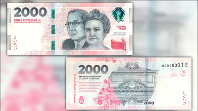 Argentina imprimirá los billetes de $20.000 en China