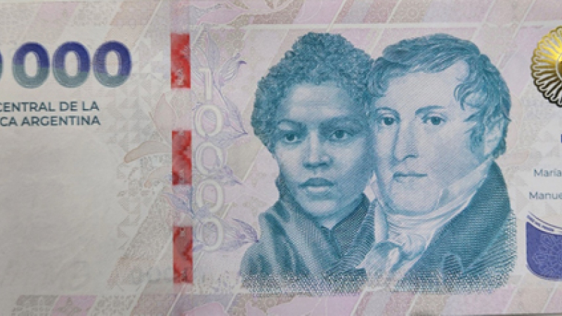 Niveles de seguridad de la moneda/billetes de $10.000