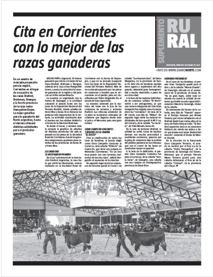 Cita en Corrientes con lo mejor de las razas ganaderas