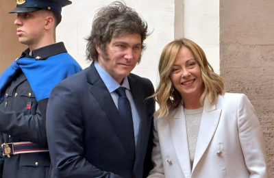 Milei llegó a Italia para la Cumbre del G7
