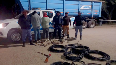 Dos hombres detenidos por la sustracción de cables en la estancia Don Panos