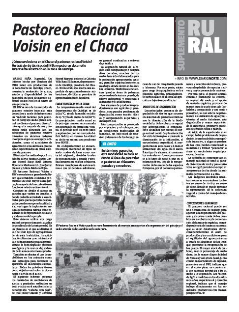 Pastoreo Racional Voisin en el Chaco