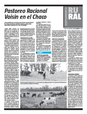 Pastoreo Racional Voisin en el Chaco