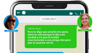 Nuevo chat de Fabiola Yañez: "Me quiso ahorcar, le dije que estaba coaccionando a una amiga para que se acueste con él"