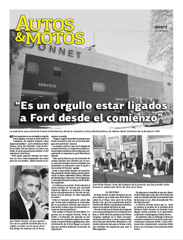 “Es un orgullo estar ligados a Ford desde el comienzo”