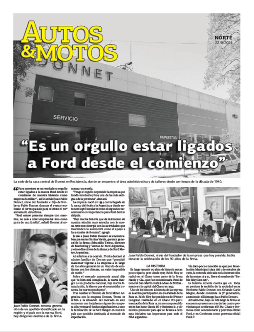 “Es un orgullo estar ligados a Ford desde el comienzo”