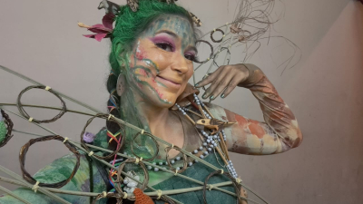 Chaqueña se destaca en el Encuentro Nacional de Estatuas Vivientes con "Sonidos de Humedal"