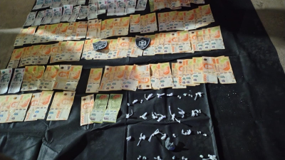 Lo atraparon con drogas y casi 200.000 pesos en su poder