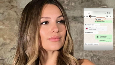 Tras la confirmación de la separación, Pampita publicó capturas de chats privados y mandó al frente a Roberto García Moritán