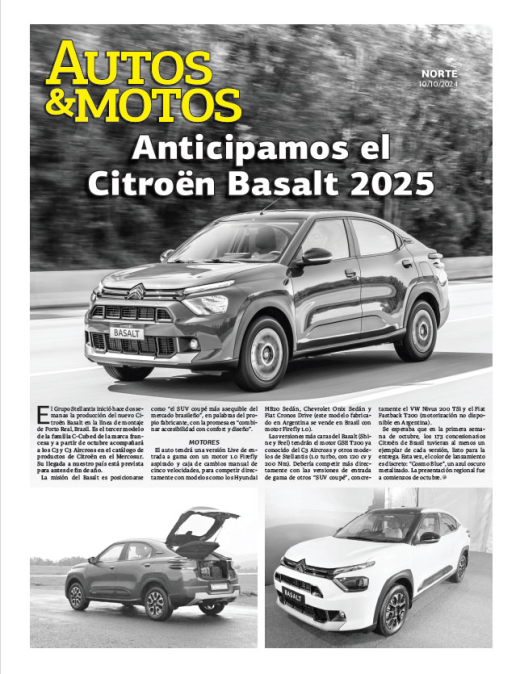 Anticipamos el Citroën Basalt 2025