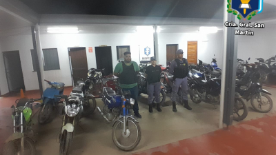 Más de 40 motos recuperadas en operativo de seguridad