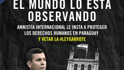 "La ley garrote atenta contra los derechos humanos en Paraguay"