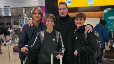 Wanda Nara, Maxi López y L-Gante: la foto de familia en Suiza que sorprendió a todos