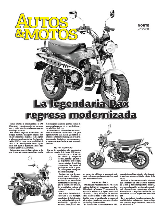 La legendaria Dax regresa modernizada