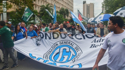 Gremios se movilizaron en la previa al paro general