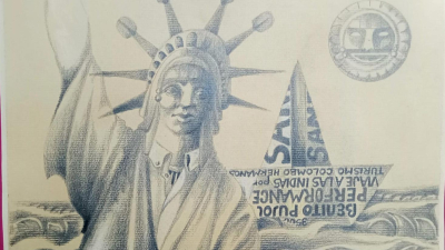 Ricardo Nill y el dibujo como verdad: la máscara de la estatua de la libertad