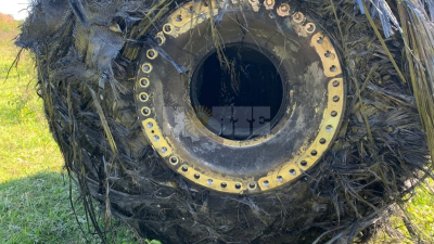 Una "chatarra" espacial impactó en un campo de Puerto Tirol