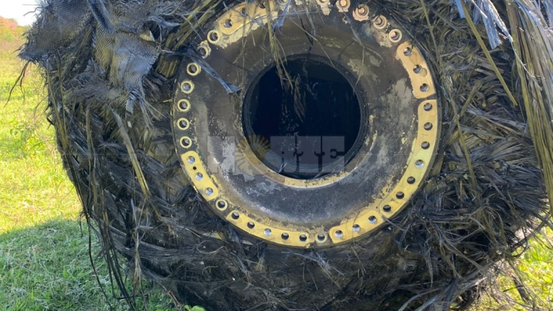 Una "chatarra" espacial impactó en un campo de Puerto Tirol