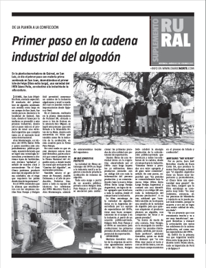 Primer paso en la cadena industrial del algodón