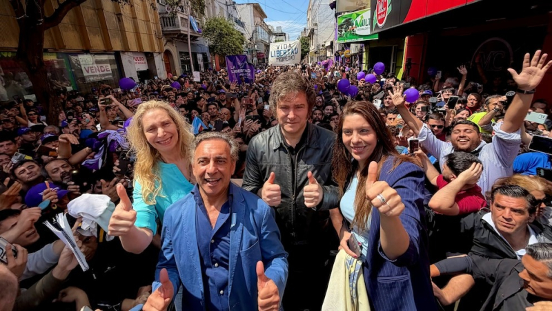Tras su paso por Santiago del Estero, Milei llegó a Tucumán
