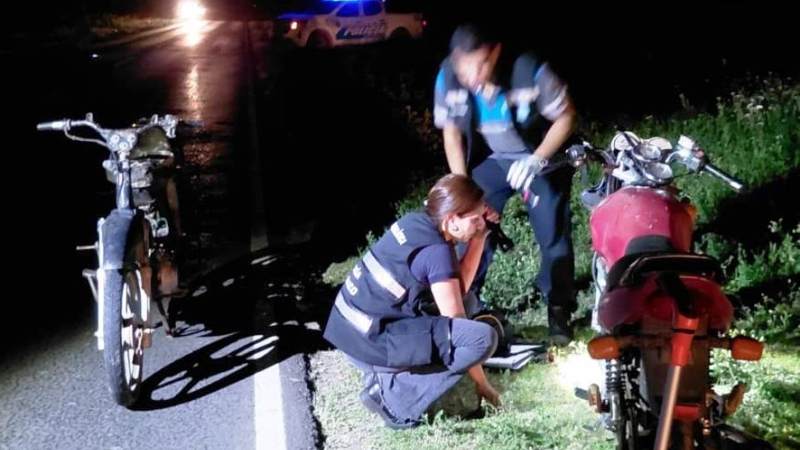 Murió una joven en un siniestro vial entre dos motos sobre la ruta provincial 6