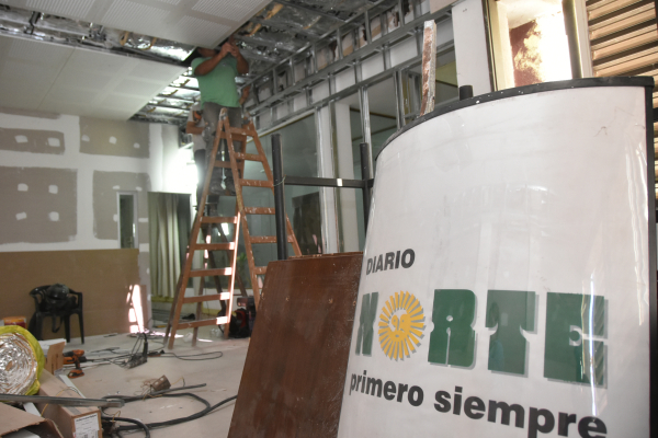Proceso de construcción del estudio de NORTE TV.