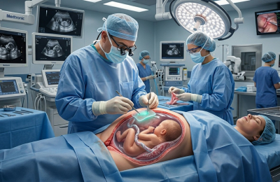 Espina bífida y cirugía fetal con células madre