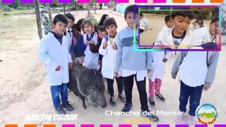 guapo con los alumnos de escuela del Departamento Bermejo