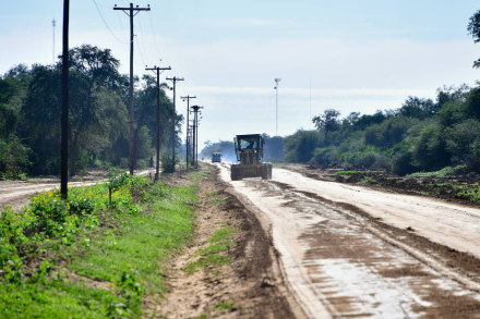 OBRA VIAL CONCRETADA  EN EL ACCESO A EL POTRILLO