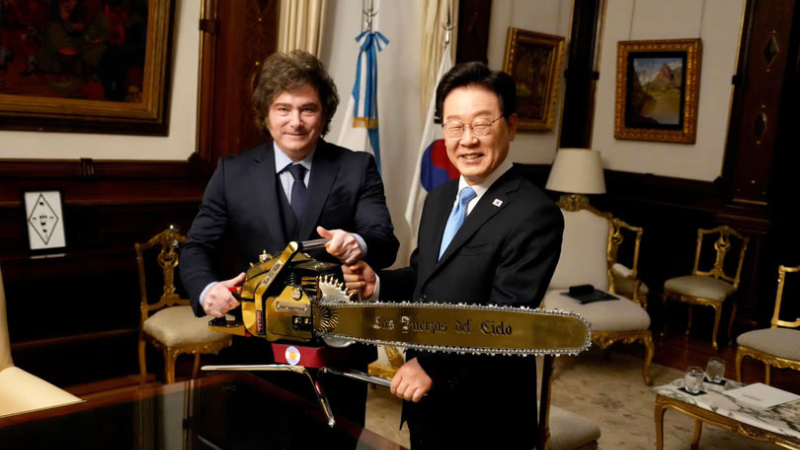 Milei recibió al presidente de Corea del Sur